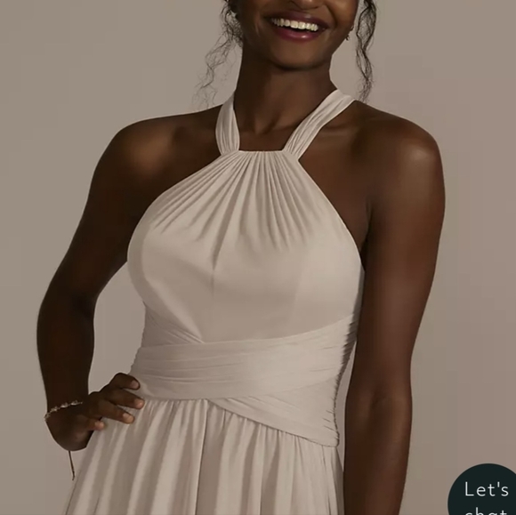 Halter Maxi Bridesmaid Dress - Picture 3 of 6